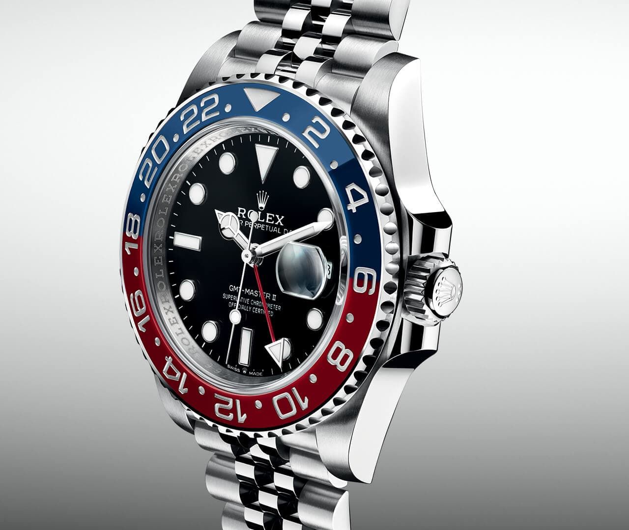 Rolex GMT Master II - oldalról a jól ismert forma