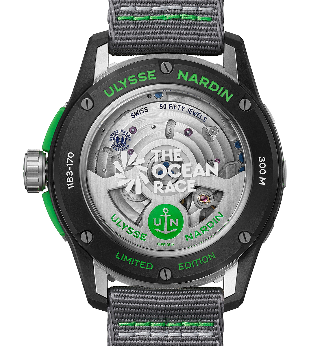 Ulysse Nardin Diver X The Ocean Race 44mm. Referenciaszám: 1183-170LE-1A-TOR/0A. Forrás: Ulysse Nardin