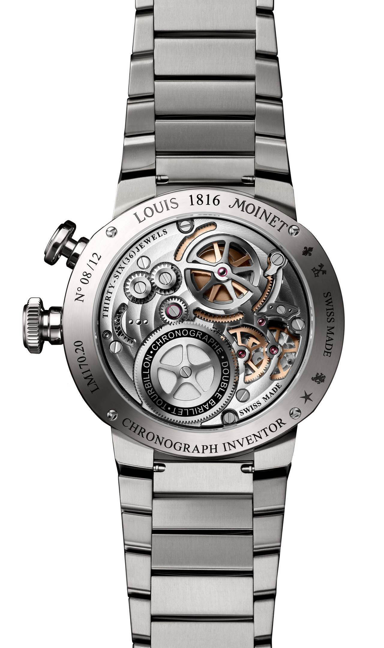 Louis Moinet 1816 Tourbillon Chronograph back