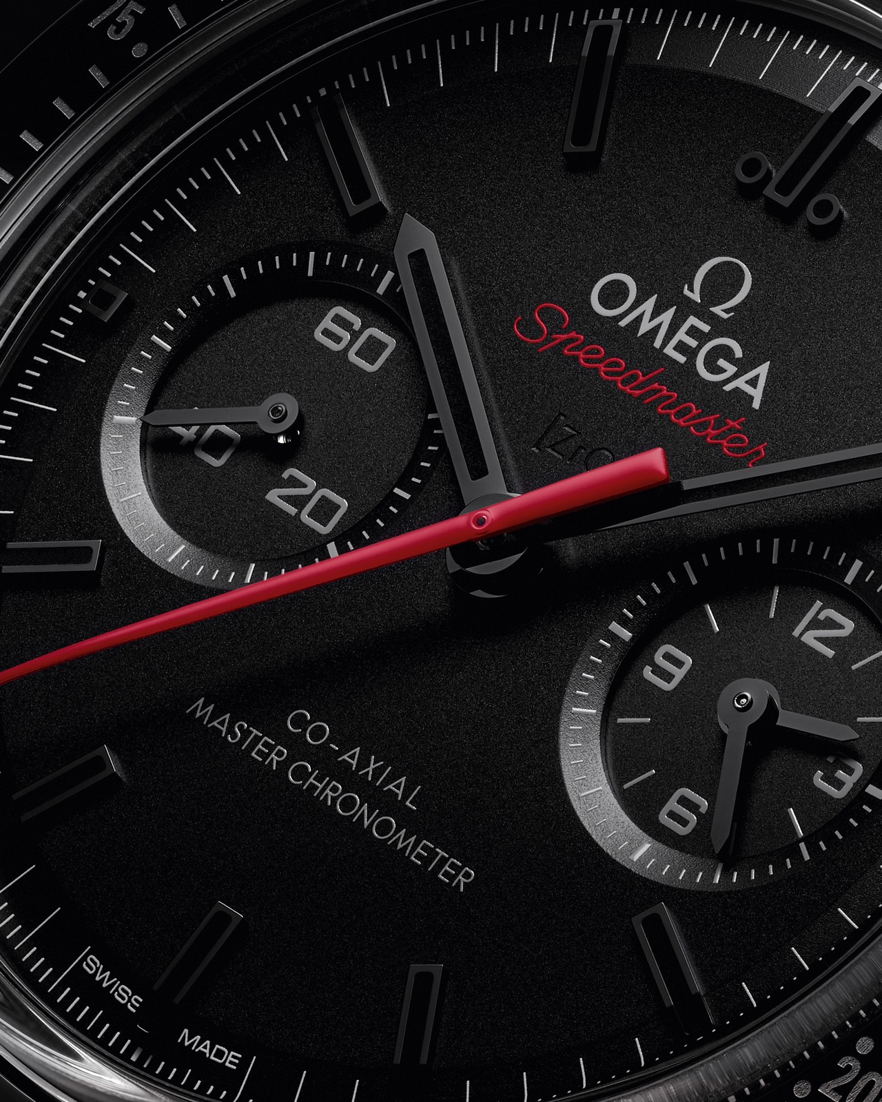Omega Speedmaster Dark Side of the Moon manual wind dial