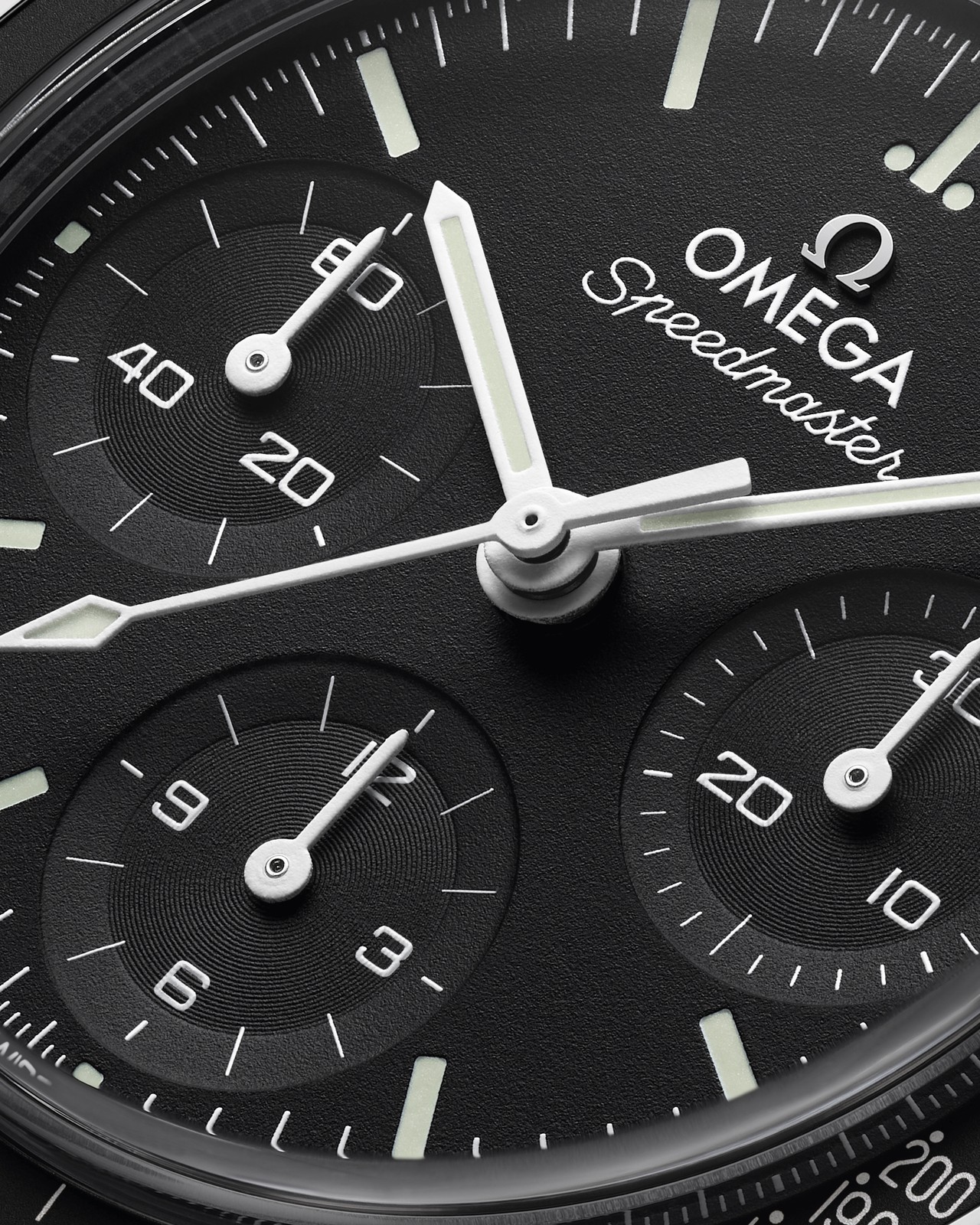 Omega Speedmaster 38 dial detail